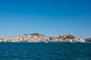 Local area Poros town view