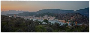 Poros - sunset panorama