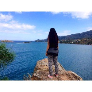 In the middle of cycling on Poros island where we found this amazing place