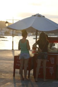 Spetses sunset and snack time!