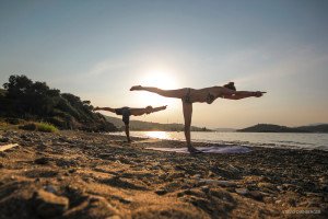 Yoga on the beach