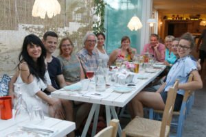 Tasting what we have cooked at Odyssey cooking classes